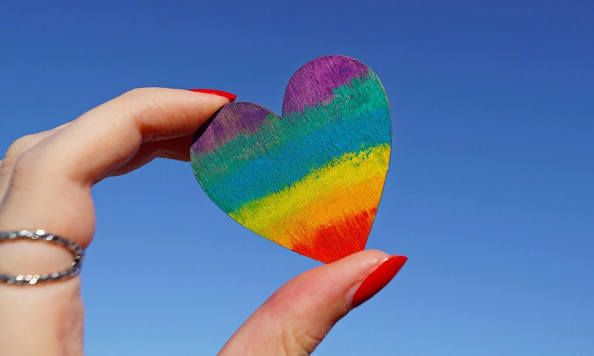 Rainbow heart is a symbol of hope in trauma therapy in Frisco, Texas
